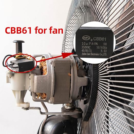CBB61 Capacitor 10uf 350V AC Ceiling Fan 2 Wire 50/60Hz - Image 4