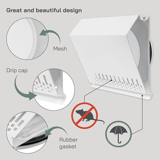 Vent Systems 8" Inch Air Supply Vent Cover - Image 3