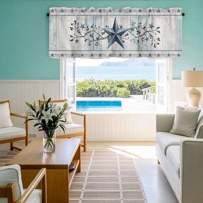 Texas Star Blue Curtain Valances - Image 8