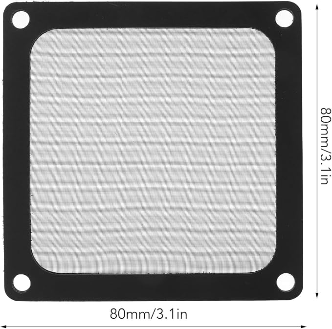 5PCS PC Case Dust Mesh Filter, 80x80mm / 3.1x3.1in Nylon Dust Filter Cover - Image 5