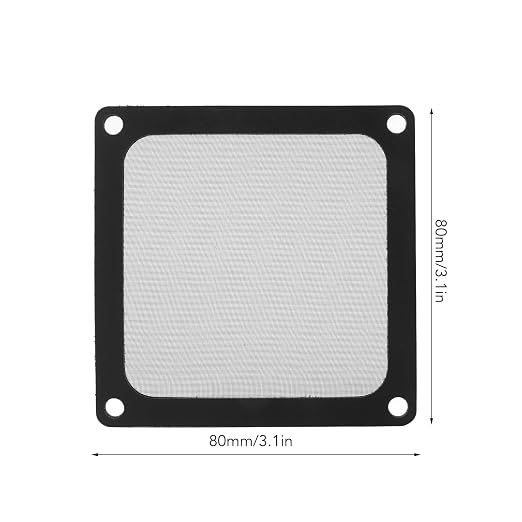80mm x 80mm Computer Case Fan Dust Filter, PC Cooler Fan Dust Filter Cover - Image 7