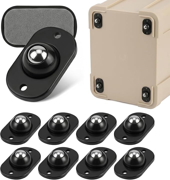 Self Adhesive Caster Wheels, 360° Swivel Mini Caster Wheels by Zerobe