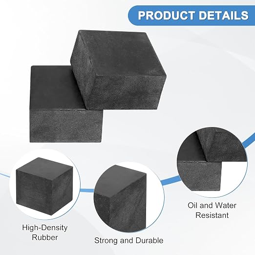M METERXITY 4-Pack Rubber Anti Vibration Pads 2" Non-Slip Square Vibration - Image 2
