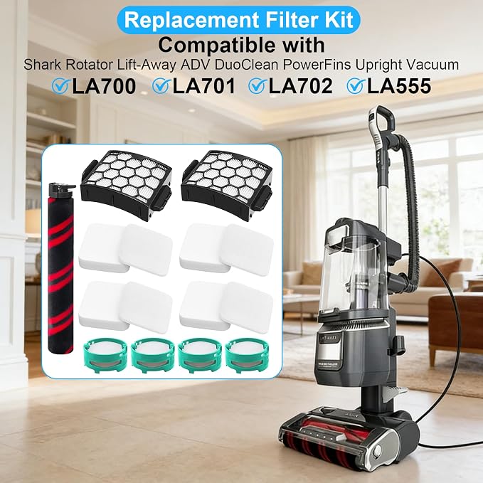 LA702 LA555 Complete Filter for Shark Rotator Pet Lift-Away Upright Vacuum - Image 2