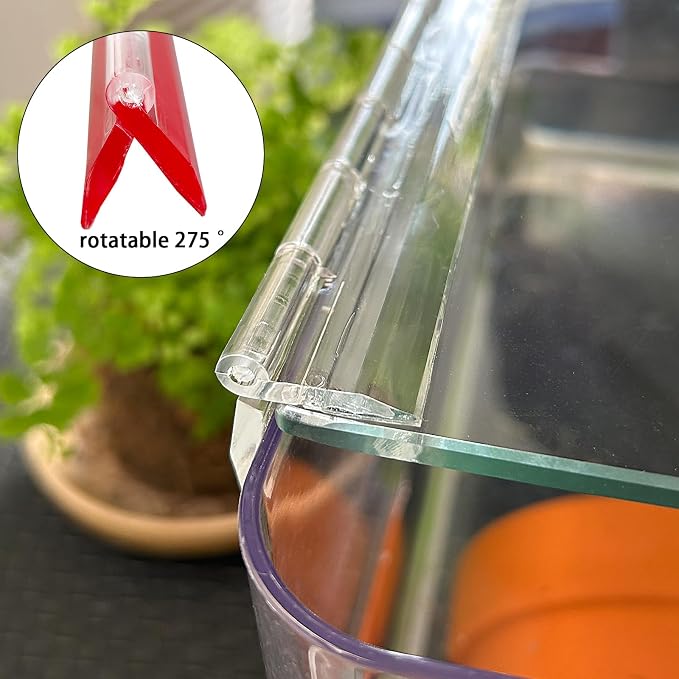 12 Inch Transparent Acrylic Piano Hinge 4Pcs, Self-Adhesive Continuous Hinges - Image 6