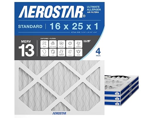 Aerostar 16x25x1 MERV 13 by AirFiltersDelivered