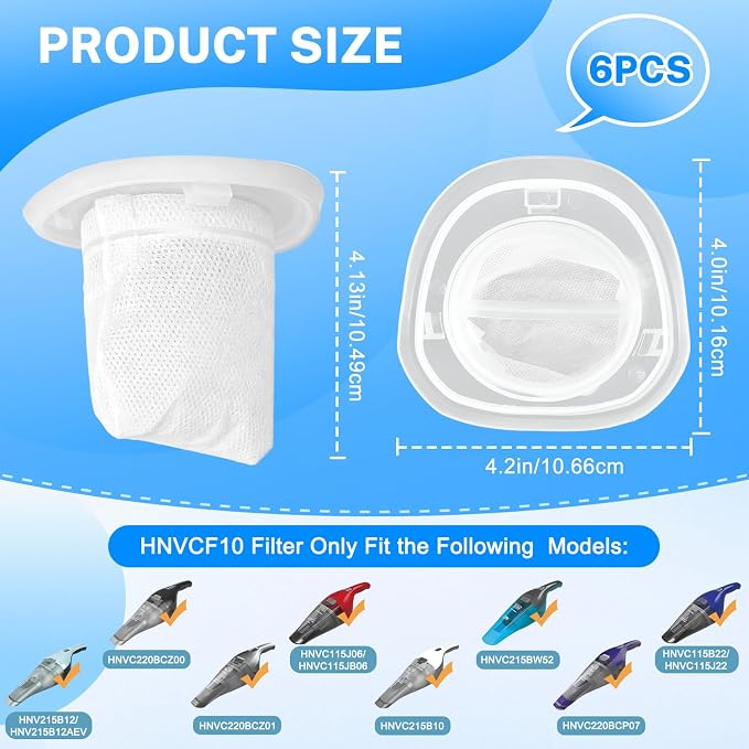 6 Packs HNVCF10 Filter Replacement - Image 2