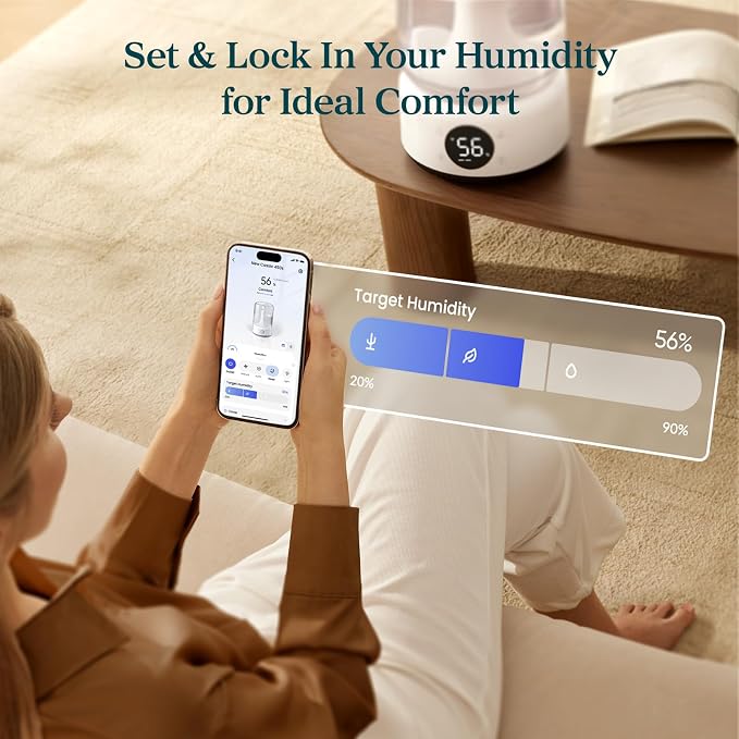 LEVOIT Smart Humidifier for Bedroom, 4.2L Top Fill Cool Mist for Large Room - Image 3