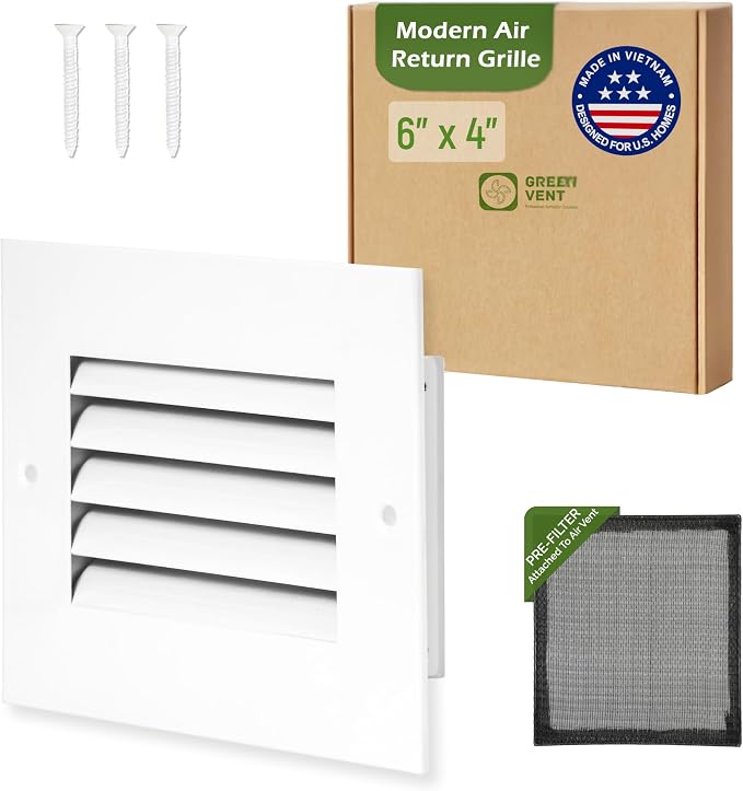 Modern Air Return Grille 6x4 by GREENVENT