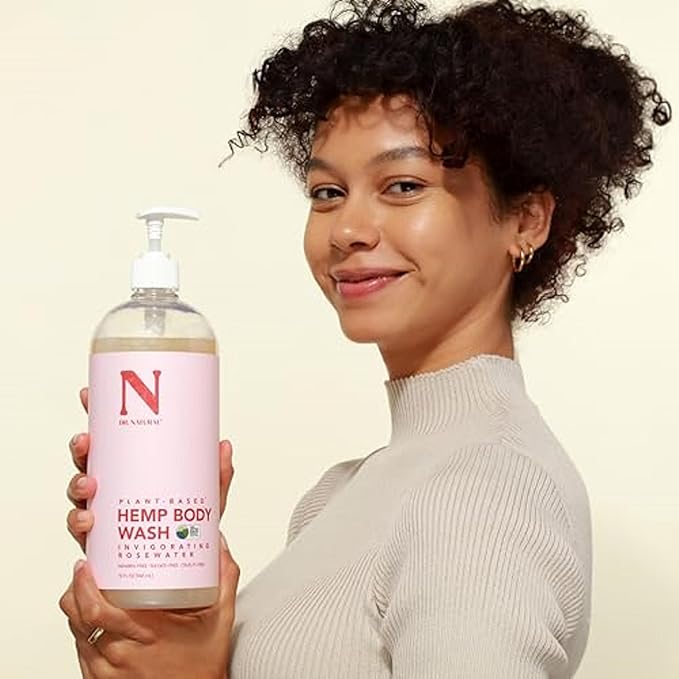 Dr. Natural Hemp Body Wash - Natural for Sensitive Skin - Moisturizing - Anti-Aging and Acne Reduction - hemp - 32 oz..