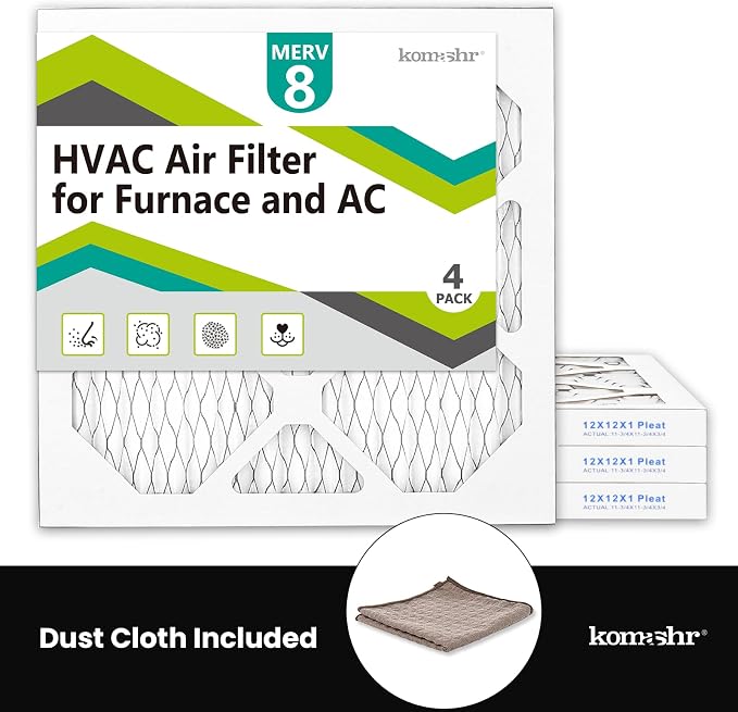 12x12x1 Air Filter MERV 8, HVAC/Furnace AC Filter Replacement, Dust - Image 5