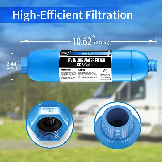 Lifefilter RV Inline Marine Water Filter, Bad Taste&Odor - Image 3