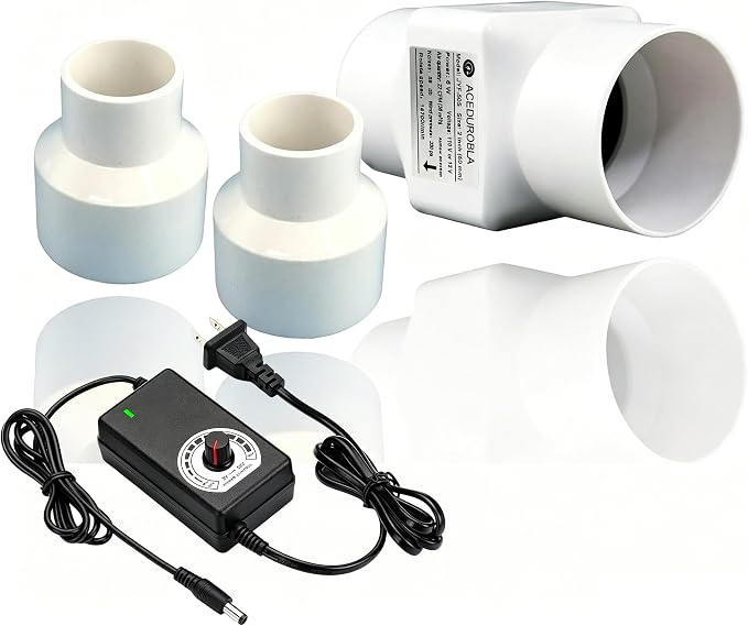 1-1/4 inch 32mm Inline Duct Fan, 6W 22 CFM Ventilation System High Efficiency by ACEDUROBLA