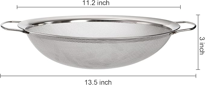 Jucoan 2 Pack Fine Mesh Paint Strainer, 11.5 Inch Stainless Steel 60 Mesh Paint - Image 2