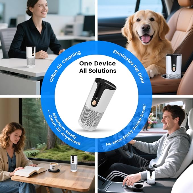 Mini Car Air Purifier-True HEPA Portable Small Air Purifier - Image 5