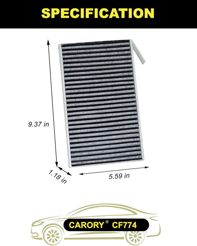 2PCS Cabin Air Filter with Activated Carbon - Image 2