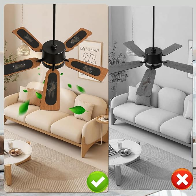 15 Pcs Ceiling Fan Filters for Blades, Fan Air Purifier Pads - Image 3