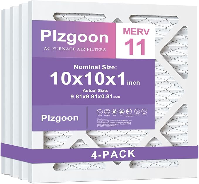 10x10x1 Air Filter MERV 11 MPR 1000 Pleated Air Conditioner Filter by Unknown