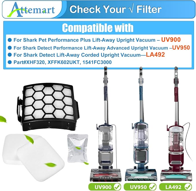 Filter Replacement for Shark UV900 UV950 Pet Performance Lift Away Duo Clean - Image 3
