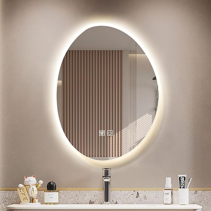 JSLJDM 700 X900 mm Illuminated Backlit LED Bathroom Mirror, Wall Mounted by JSLJDM