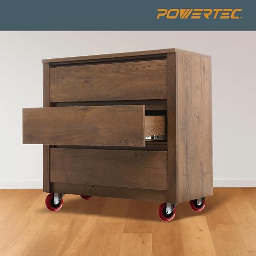 POWERTEC 3 Inch Swivel Caster Wheels Set of 4 - Image 6