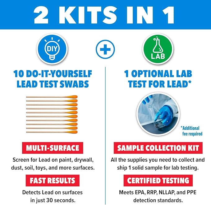 Safe Home® Lead in Solids Combo Test Kit – 10 DIY Swabs + Optional Testing at - Image 2