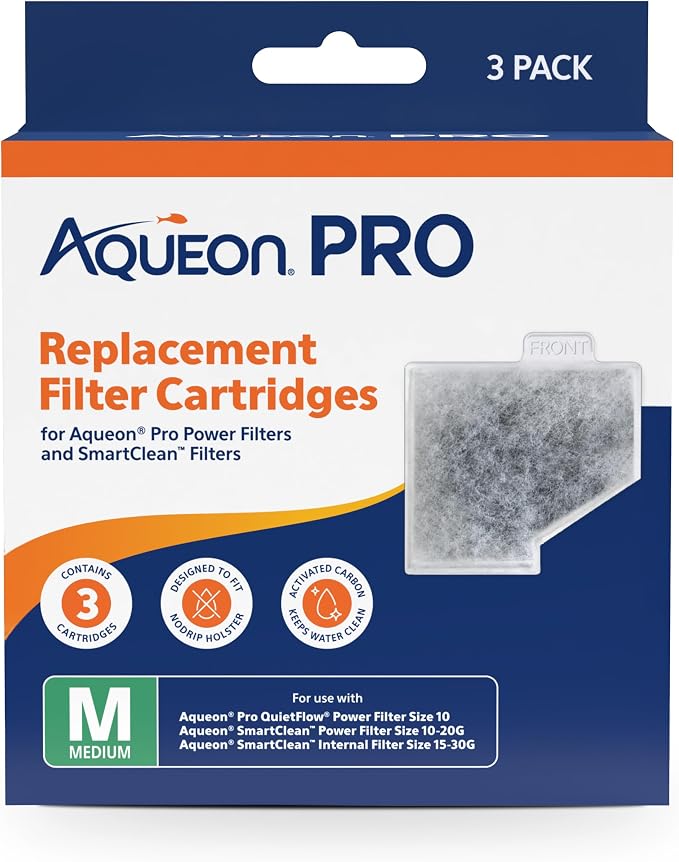 Aqueon PRO Replacement Filter Cartridges, NoDrip Design, by Aqueon