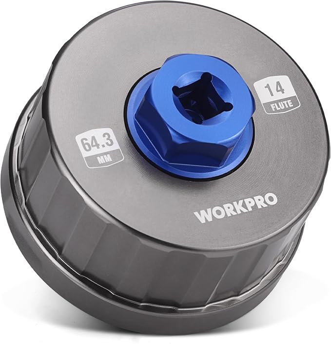 WORKPRO Oil Filter Wrench for Toyota Lexus..., 64mm 14 Flute Precision CNC by WORKPRO