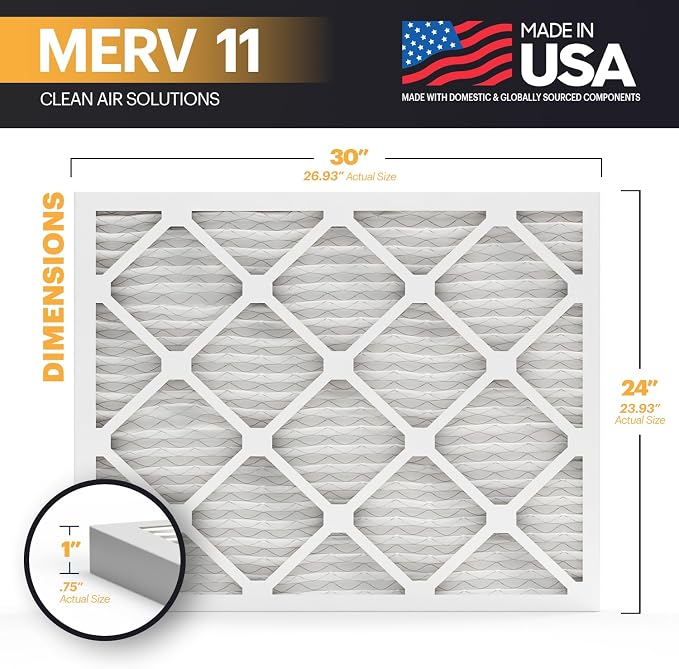 BNX TruFilter 24x30x1 Air Filter MERV 11 - Image 2