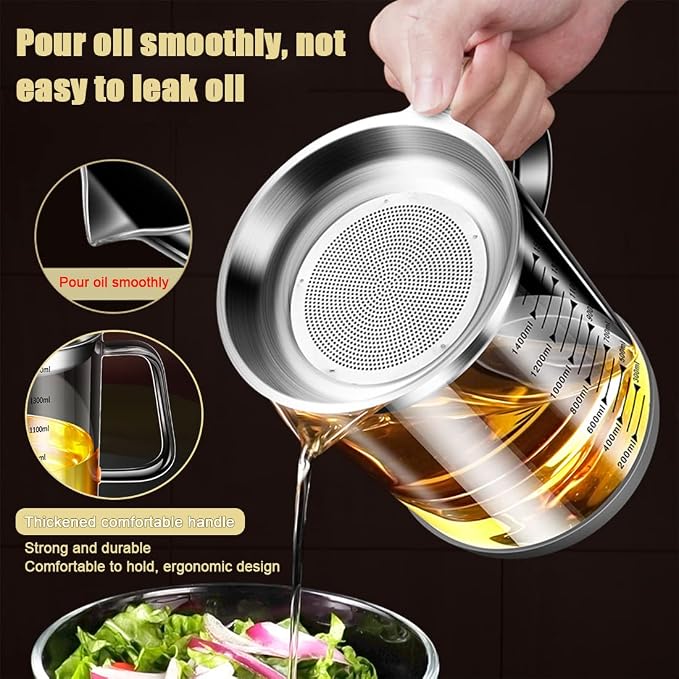 1.5L/50oz Glass Bacon Grease Container - Image 3
