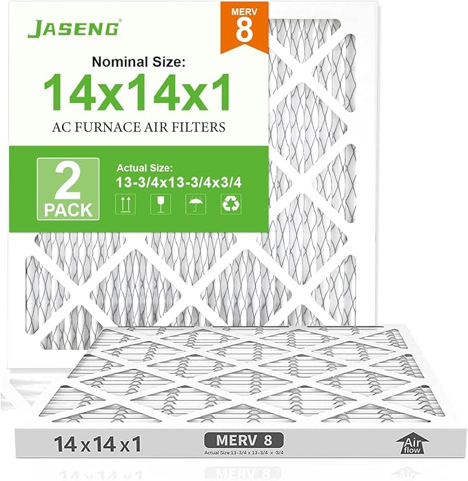 14x14x1 Air Filters, MERV 8 Pleated HVAC Furnace Filters by NewFilter