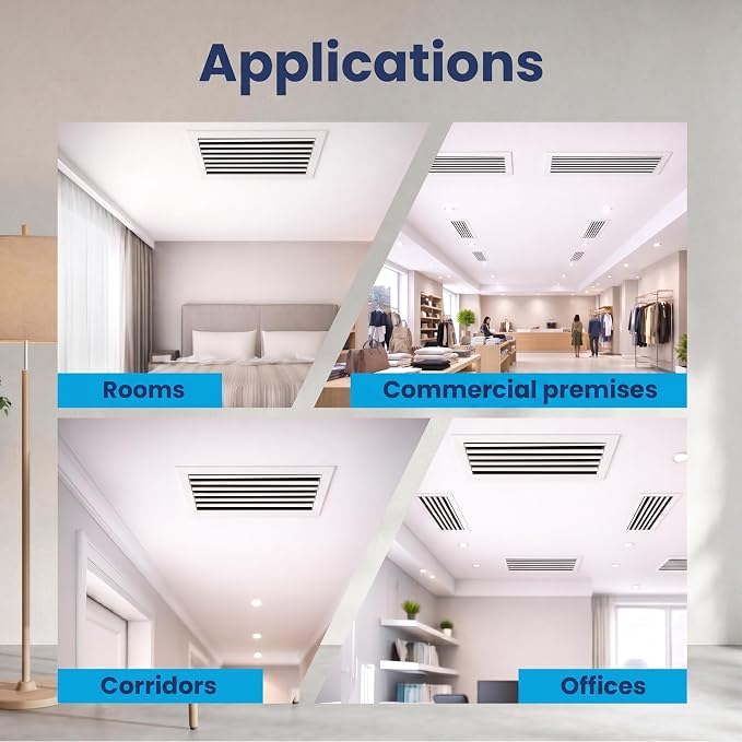 6x16 Aluminum HVAC Wall Register Air Vent Cover 1-Way Flow Multi-Shutter Damper - Image 5