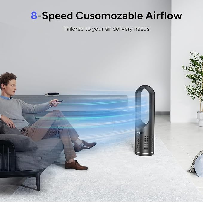 3 IN 1 Tower Fan, 31.5Inch Cooling & Heating Bladeless Fan - Image 3