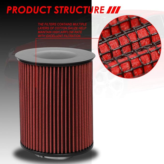 DNA Motoring AFPN-228-RD Clean Air Washable Drop In Panel Air Filter Enhance - Image 2