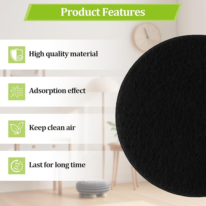 Charcoal Filters for Kitchen Compost Bin, 4 Pack Compost Filters for Countertop - Image 2