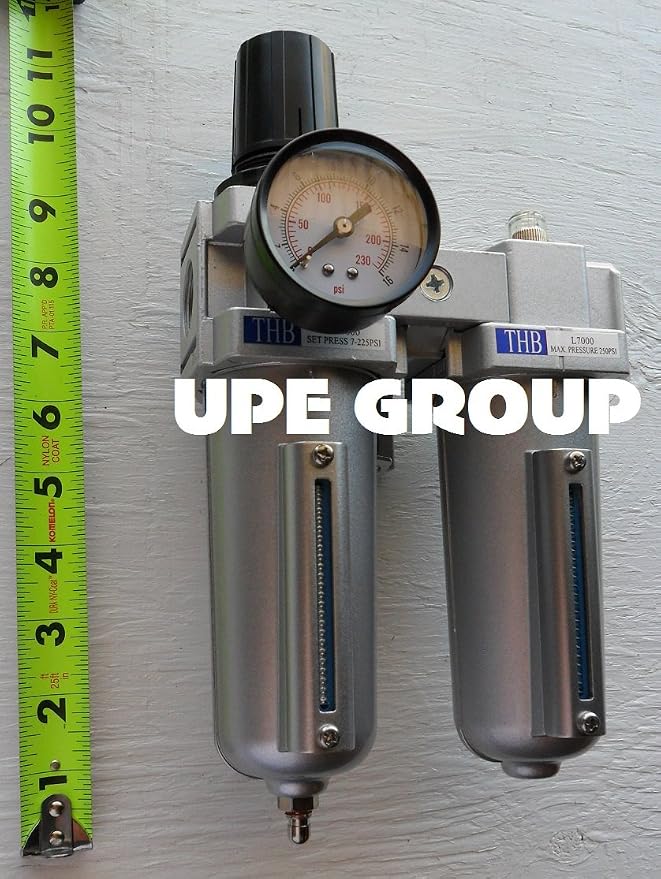 1/2" HEAVY DUTY COMBO PARTICULATE FILTER REGULATOR LUBRICATOR COMPRESSED AIR - Image 2