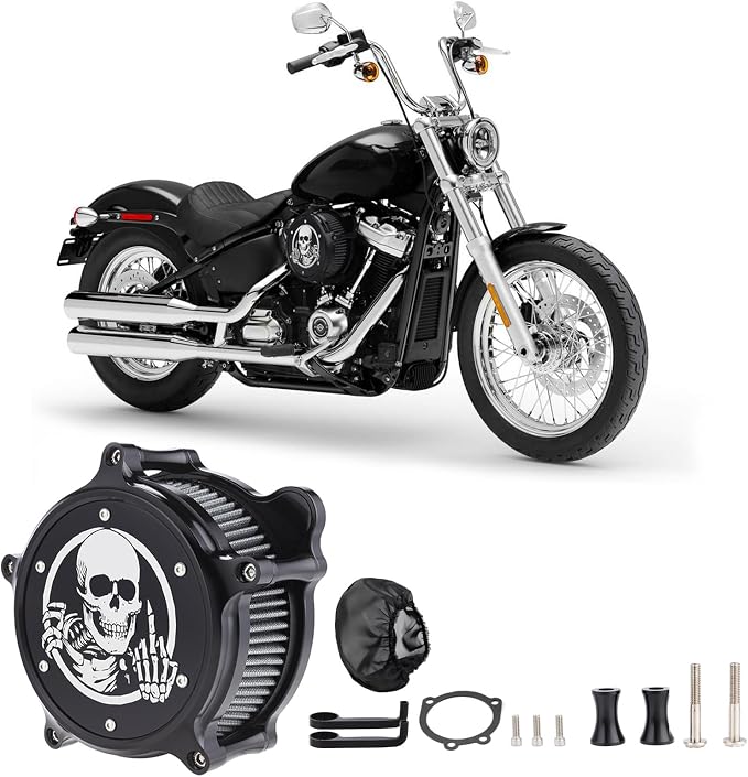 Motorcycle Air Filter Skull Style Air Cleaner - Image 7