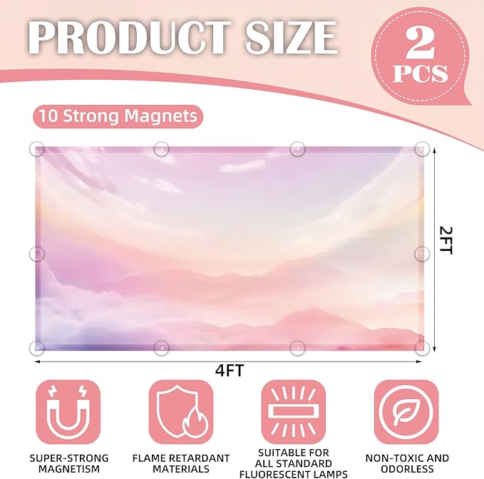 ANGSYLTH 2 Pcs Fluorescent Light Covers - Image 2