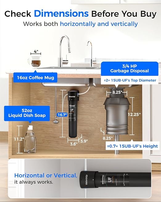 Waterdrop 15UB-UF 0.01 μm Ultra Filtration Under Sink Water Filter System - Image 5