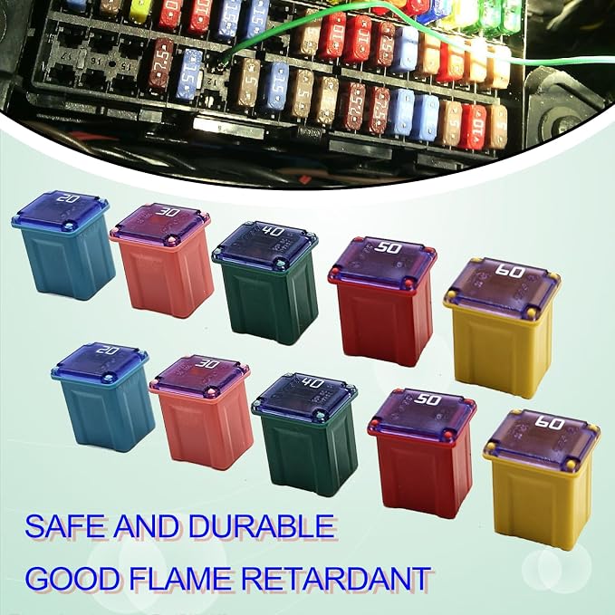 10pcs Jcase Fuse Assortment Automotive Low Profile Box Shaped Micro Cartridge - Image 5