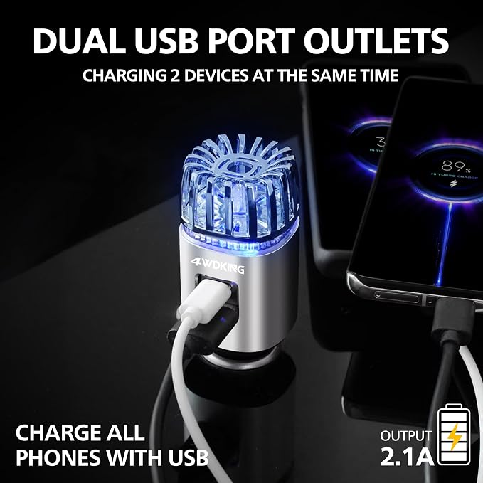 Car Air Purifier Ionizer, 12V Plug-in Car Air Freshener Gadgets - Image 4