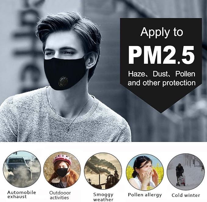 100 PCS PM2.5 Activated Carbon Face Mask Filter - Image 2