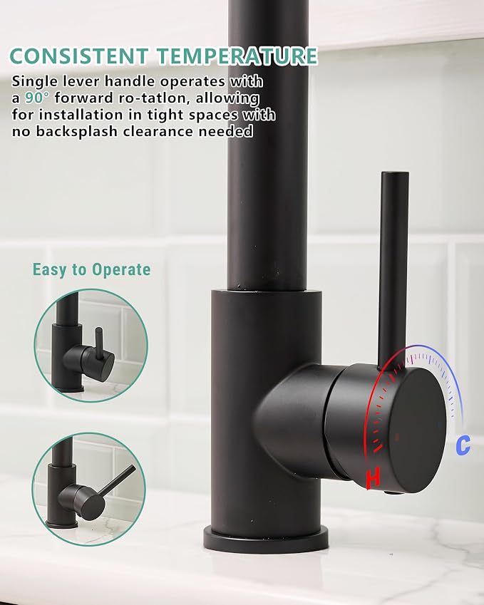 Fapully Black Kitchen Faucet - Image 8