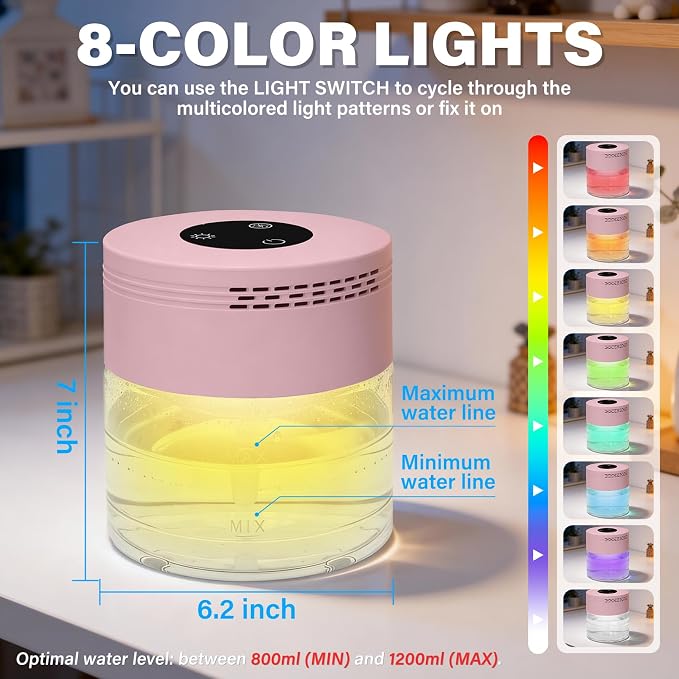 Water Air Purifiers for Home, Air Washer Purifier & Essential Oil Diffuser for - Image 6
