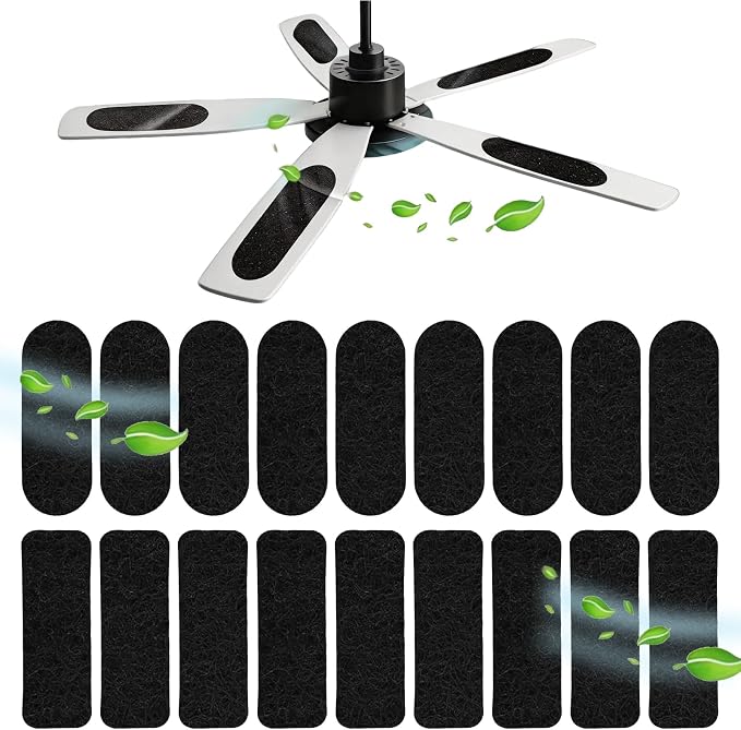 18PCS Ceiling Fan Filters for Blades, Premium Coconut Shell Activated Carbon by Unknown