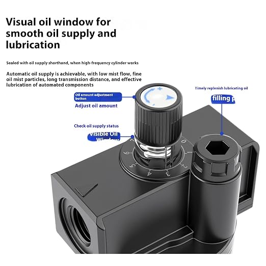Compressed Air Line Lubricator Airtac AL2000-C 1/4'' NPT 0-145 Psi Oil - Image 4