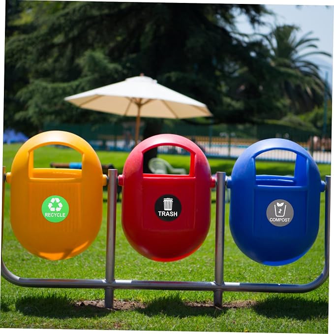 9pcs Trash Can Classification Stickers Recycling Labels - Image 4