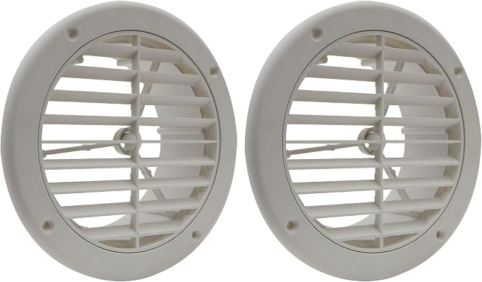 RecPro RV AC Vent 5" Side Vent | Optional Charcoal Filter | White | Camper AC by RecPro