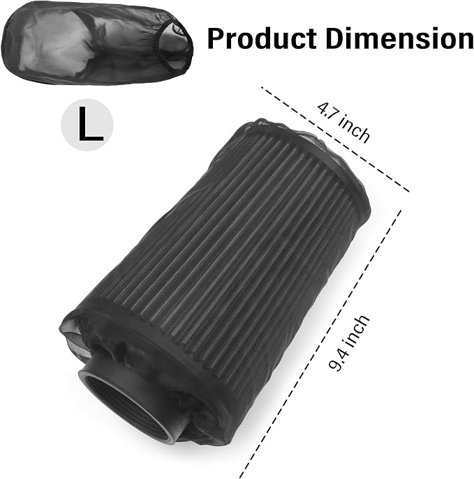 Cold Air Intake Filter Cover, Thickened Dustproof Air Filter Cover Provides - Image 2