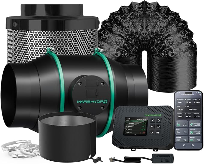 MARS HYDRO 6 inch Grow Tent Ventilation System Kit, Inline Duct Fan by MARSHYDRO